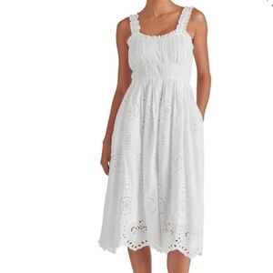 Copy Steve Madden Essie White Boho Cottage Sweetheart Medium Dress 230